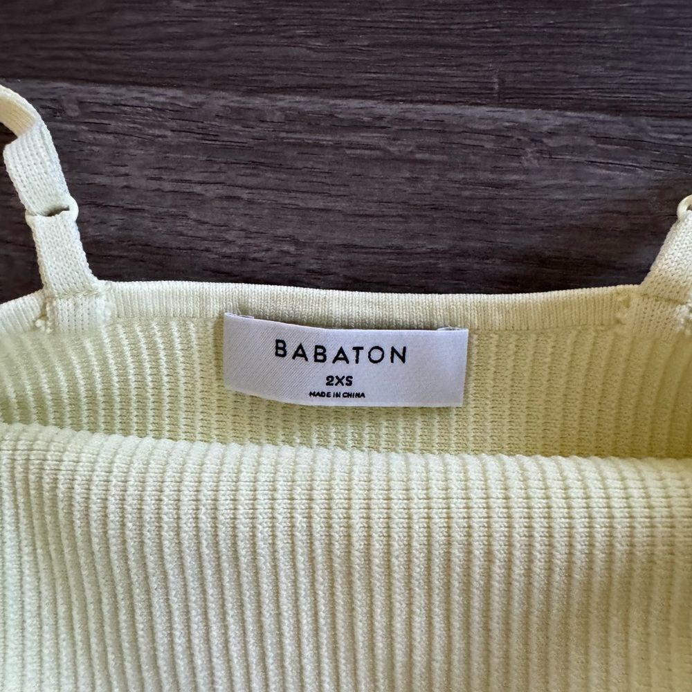 Babaton Contour Chamomile Yellow Sculpt Knit Cami Tank - Picture 3 of 5